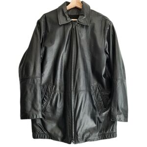 🍒 DANIER Genuine Leather Classic Zip-up Classic Jacket Black Sz XS